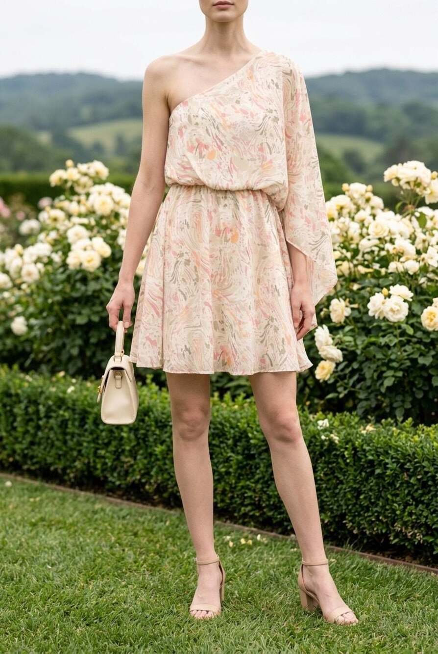 Caramela Willow One Shoulder Dress Size Small #534